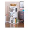 LYLFF CD DVD Rack/CD Storage Rack 360  Rotatable Bookshelf Children's Picture Bookshelf Simple Household Space Saving Simple Landing Student Creative Bookcase (Color : White, Size : 4698cm) view 2
