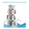 LYLFF CD DVD Rack/CD Storage Rack 360  Rotatable Bookshelf Children's Picture Bookshelf Simple Household Space Saving Simple Landing Student Creative Bookcase (Color : White, Size : 4698cm) view 3