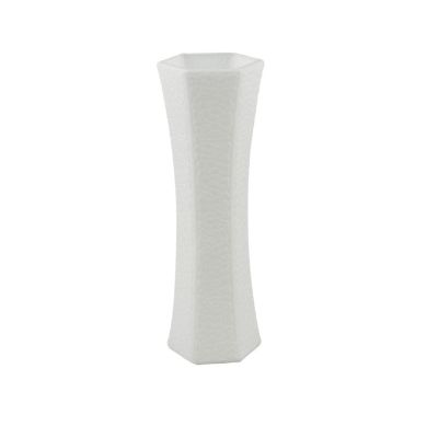 Indoor and Outdoor Flower Pots 1 Piece of Nordic Plastic Imitation Enamel Vase Modern Minimalist Abstract TV Cabinet Decoration Ornaments (Color : White)