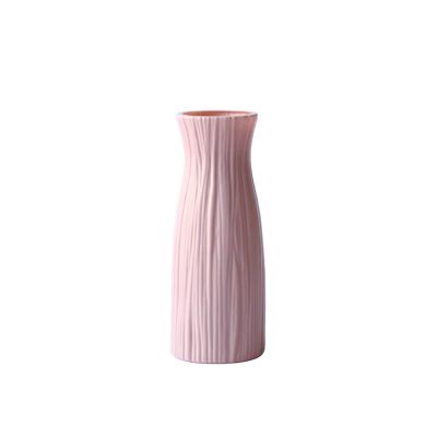 Indoor and Outdoor Flower Pots 1Pcs Large Nordic Decorative Vase Imitation Ceramic Plastic Vase Decoration Vase Decoration (Color : Pink)
