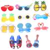 ABOOFAN 11pcs Party Glasses Summer Gifts Silly Glasses Hawaiian Sunglasses Beach Novelty Party Sunglasses Luau Party Props Hawaiian Series Glasses Holiday Fun Taste Abs Candy Bag Child view 1