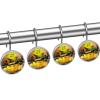 LORVIES Smiling Pumpkin in Hat Shower Curtain Hooks Set of 12, Stainless Steel Shower Hooks Decorative Hanger Rings Rust Resistant for Bathroom Kids Room Fashion Home Decor view 2