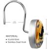 LORVIES Halloween Moon Scared Cat Shower Curtain Hooks Set of 12, Stainless Steel Shower Hooks Decorative Hanger Rings Rust Resistant for Bathroom Kids Room Fashion Home Decor view 3