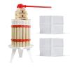 4.75 Gallon Fruit Wine Press with 2 Pack Filter Bag - 100% Nature Apple&Grape&Berries Crusher Manual Juice Maker for Kitchen, Solid Wood Basket with 8 Blocks Heavy Duty Cider Wine Making Press view 1