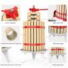 4.75 Gallon Fruit Wine Press with 2 Pack Filter Bag - 100% Nature Apple&Grape&Berries Crusher Manual Juice Maker for Kitchen, Solid Wood Basket with 8 Blocks Heavy Duty Cider Wine Making Press view 4