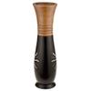 AeraVida Solar Ray of Sun Brown 14-inch Mango Tree Wood Vase Flower Vase | Handmade Home Office Table Vase| Flower Vases Decorative | Gift for Speacial Day view 2