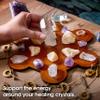 Curawood Crystal Grid Board for Stones - 10" Diameter Metatron's Cube Sacred Geometry Board - Amplify the Power of Your Crystals - Chakra Grid Plate, Altar Decor - Cubo de Metatron view 3