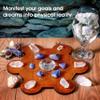 Curawood Crystal Grid Board for Stones - 10" Diameter Metatron's Cube Sacred Geometry Board - Amplify the Power of Your Crystals - Chakra Grid Plate, Altar Decor - Cubo de Metatron view 4