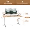 FinerCrafts Electric Standing Desk 71 x 32 Inches Dual-Motor Height Adjustable Desk Electric Sit Stand Desk Home Office Desks (71 Natural Maple Ergonomic/White Frame) view 3