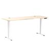 FinerCrafts Electric Standing Desk 71 x 32 Inches Dual-Motor Height Adjustable Desk Electric Sit Stand Desk Home Office Desks (71 Natural Maple Ergonomic/White Frame) view 4