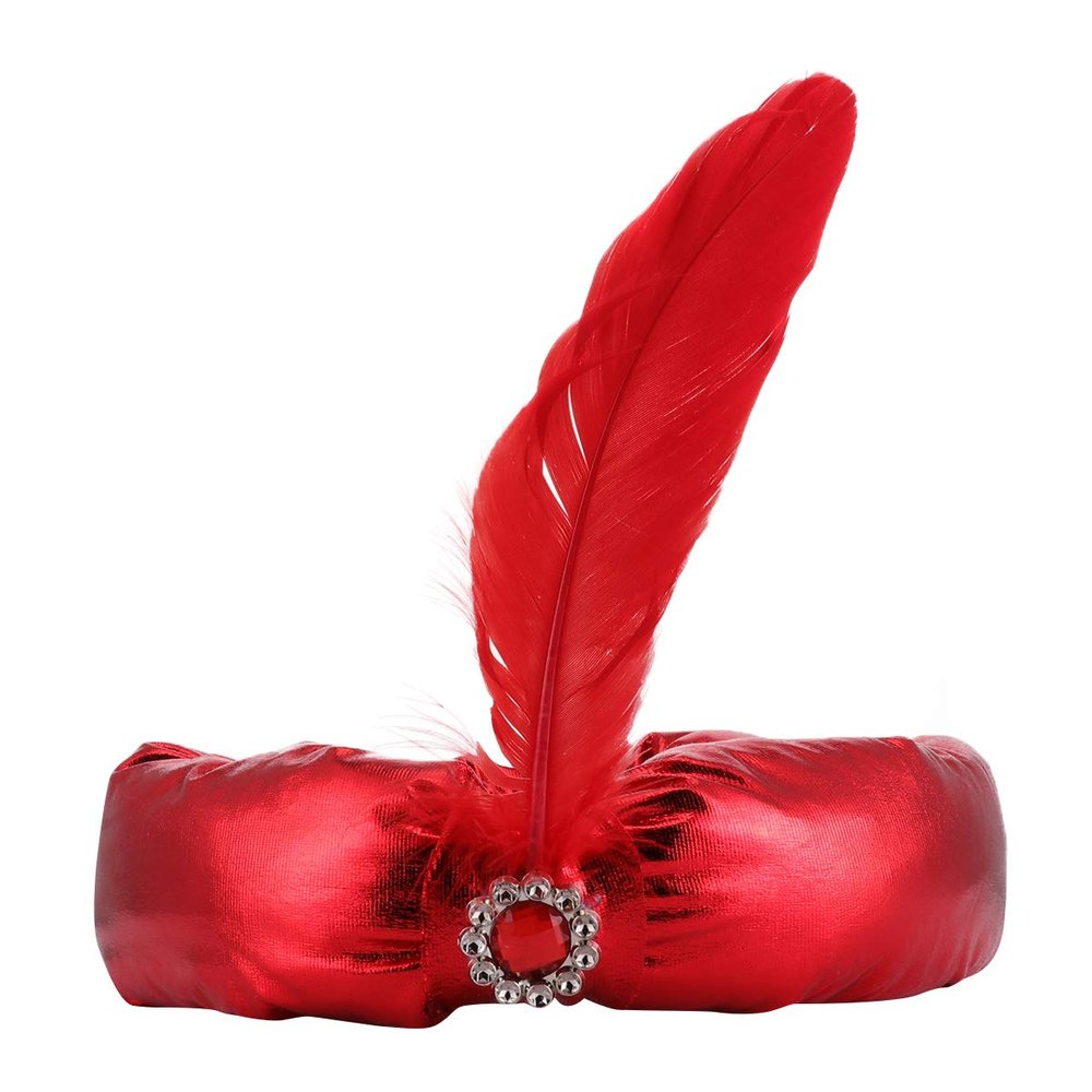 LUOZZY Halloween Kings Hat Indian Sultan Prince Hat Arab Headwear for Party (Red)