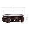 Oriental Furniture Round Carved Display Stand Black Catalpa Wood Vase Flower Pot Crafts Base Antique Collection view 3