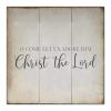 Aihesui Wood Signs Wall Hanging Wall Decoration O Come Let Us Adore Him Sign for Living Room Kitchen Batheroom Bedroom Office School 16x16inch white-style1 view 1