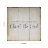 Aihesui Wood Signs Wall Hanging Wall Decoration O Come Let Us Adore Him Sign for Living Room Kitchen Batheroom Bedroom Office School 16x16inch white-style1 view 2