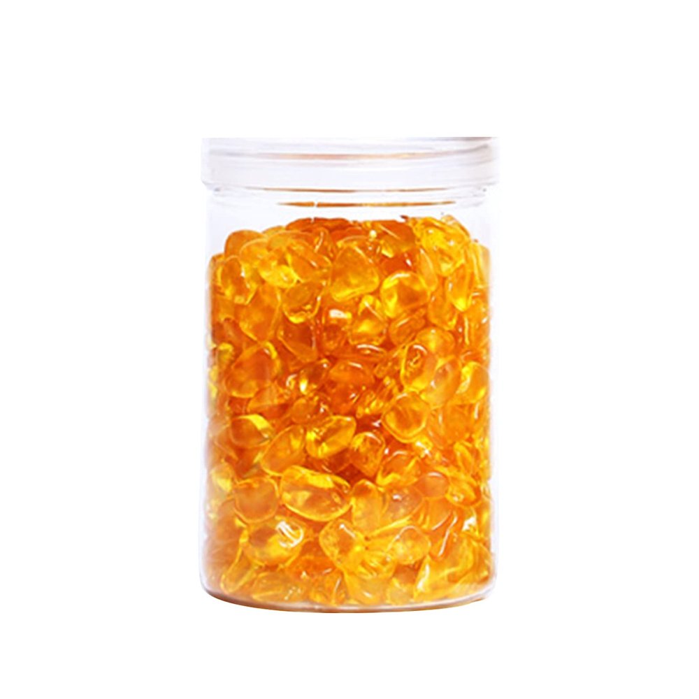Fengshui Natural Reiki Healing Stone Crystal Crushed Stone degaussing Gemstone (450g) (Yellow)