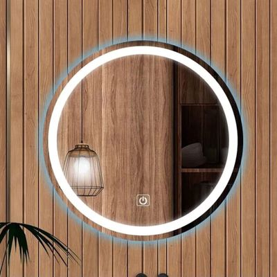 Wall Mirror LED Round Lighted Bathroom Mirror with Lights for Bathroom Wall Vanity Light Mirrors,Dimmable Anti-Fog Makeup Mirror with Lights, Memory Touch Switch,50cm(20in)-Warm Light