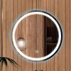 Wall Mirror LED Round Lighted Bathroom Mirror with Lights for Bathroom Wall Vanity Light Mirrors,Dimmable Anti-Fog Makeup Mirror with Lights, Memory Touch Switch,50cm(20in)-Warm Light view 1