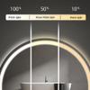 Wall Mirror LED Round Lighted Bathroom Mirror with Lights for Bathroom Wall Vanity Light Mirrors,Dimmable Anti-Fog Makeup Mirror with Lights, Memory Touch Switch,50cm(20in)-Warm Light view 4