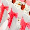 25 PCS Chair Sash Ribbon Bow Sashes for Wedding Banquets Events Supplies Party Chair Cover Sash Decoration (Red) view 4