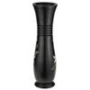 AeraVida Elegant Graceful Hand Carved Jasmine Flower Black 14-inch Beauty and Sweet Mango Tree Wood Vase | Wooden Flower Vase | Wood Vases for Flowers view 2