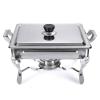 AIZYR 6L 4 Pack Stainless Steel Chafing Buffet Dishes Catering Chafer Warmer Set w/Water Pan, Food Pan for Kitchen Party Banquet Dining view 1