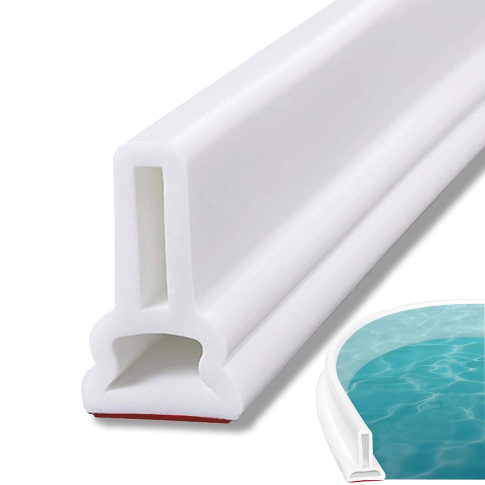AWERQ Collapsible Shower Barrier and Retention System, Bathroom Bottom Seal Strip, Silicone Water Retaining Dam Strip, Splash Guard for Kitchen Bathroom Sink, Dry and Wet Separation Water Barrier