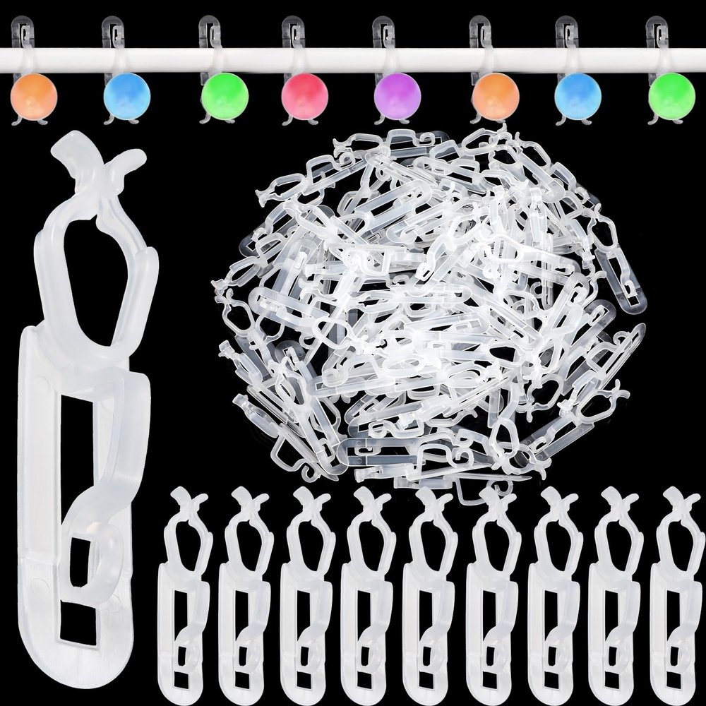 Blulu 200 Pcs Christmas Light Clips Hooks, Outdoor Universal Gutter and Shingle Clip Compatible with C9 C7 C6 for Roof, Roof Ridge Line, Fence, Icicle Lights (Clear)