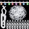 Blulu 200 Pcs Christmas Light Clips Hooks, Outdoor Universal Gutter and Shingle Clip Compatible with C9 C7 C6 for Roof, Roof Ridge Line, Fence, Icicle Lights (Clear) view 1