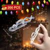 Blulu 200 Pcs Christmas Light Clips Hooks, Outdoor Universal Gutter and Shingle Clip Compatible with C9 C7 C6 for Roof, Roof Ridge Line, Fence, Icicle Lights (Clear) view 2
