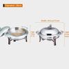 MNSSRN Buffet Stove, Round Chafer Plate Set with Burning Frame, Catering Party Activities, Buffet Heater Set with Food Plate view 2