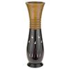 AeraVida Versatile Nature Inspired Grass and Flowers Handcarved Wooden Table Vase in Black and Brown Stain for Unique Tropical Home Dcor | Black Wooden Vase | Vases Home Decor view 1