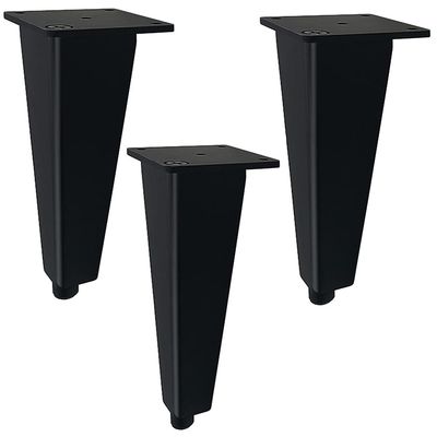 4Pcs Black Metal Furniture Sofa Legs, Table Legs,Brushed Nickel Finish, Sofa Table Bed Legs for Sofa, Couch, Armchair, Recliner, Coffee Table & Dresser