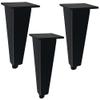 4Pcs Black Metal Furniture Sofa Legs, Table Legs,Brushed Nickel Finish, Sofa Table Bed Legs for Sofa, Couch, Armchair, Recliner, Coffee Table & Dresser view 1