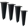4Pcs Black Metal Furniture Sofa Legs, Table Legs,Brushed Nickel Finish, Sofa Table Bed Legs for Sofa, Couch, Armchair, Recliner, Coffee Table & Dresser view 1