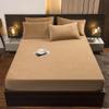 CFYCYHDZHT Bedding Best for Hotel Home Pure Color Non Slip Crystal Velvet Mattress Top Hat, Warm Adult Bedroom Bed Cover Single Double King Size Bed Brown 180200cm view 1