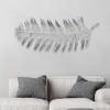 37.25" Silver and Black Contemporary Peacock Feather Wall Decoration view 4
