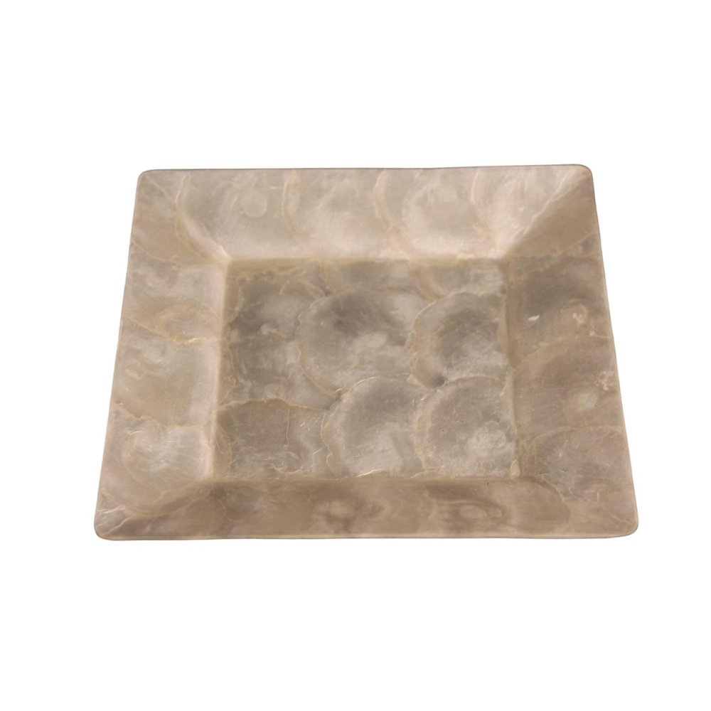 8.25" Brown Distressed Tapered Square Display Tray