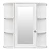 Bathroom Medicine Cabinet with Mirror, Wall Mounted Bathroom Storage Cabinet with Mirror Door &Open Shelves, Bathroom Mirror Wall Cabinet with Adjustable Shelf,Mirror Cabinet for Bathroom Living Room view 1