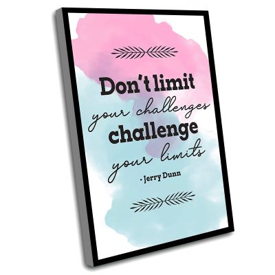 Simple Living Room Decor,The Office Wall Decor,Don'T Limit Your Challenges..,Home Wall Arts,Dorm Rooms Wall Art,Office Wall Decor,Motivational Quote Wall Arts,16x24 Inch Framed Wall Art