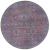 Rugs.com - Sisu Rug 3 Ft Round Rust Blue Washable Rug Vintage Tribal Design for Kitchens and Entryways view 2