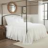 Piper Classics Elizabeth Ruffled Bedspread, Twin Size, Skirted on 3 Sides, Antique Soft White, Lightweight, Farmhouse Style Bedding view 1