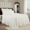 Piper Classics Elizabeth Ruffled Bedspread, Twin Size, Skirted on 3 Sides, Antique Soft White, Lightweight, Farmhouse Style Bedding view 2