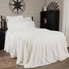 Piper Classics Elizabeth Ruffled Bedspread, Twin Size, Skirted on 3 Sides, Antique Soft White, Lightweight, Farmhouse Style Bedding view 4