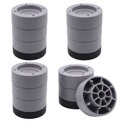 HANIHUA Round Furniture Risers (Set of 4) Heavy Duty Bed Risers Lifts Height 1", 2", 3 inch, Adjustable Bed Lifts Risers for Bed Frame, Furniture, Sofa, Chair Risers Supports Up to 1,300 lbs