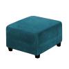 YSLJW Velvet Ottoman Stool Slipcovers Square Chair Sofa Chair Cover Elastic Footstool Protector Covers (Color : Teal, Specification : 1 Pcs) view 1