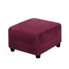 YSLJW Velvet Ottoman Stool Slipcovers Square Chair Sofa Chair Cover Elastic Footstool Protector Covers (Color : DarkRed, Specification : 1 Pcs) view 1