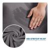 YSLJW Velvet Ottoman Stool Slipcovers Square Chair Sofa Chair Cover Elastic Footstool Protector Covers (Color : DarkRed, Specification : 1 Pcs) view 3