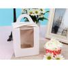 SEIWEI 10Pcs Individual Cake Boxes Containers,Large Cupcake Boxes with Windows and Handle, Insert view 3