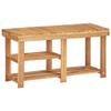 YITHOPI Shoe Rack Entryway Shoe Storage Household Shelf Shoe Bench 35.4"x12.5"x18.1" Solid Acacia Wood view 1