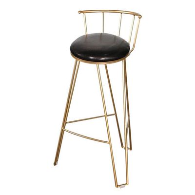 Barstools Bar Stools Industrial Breakfast Counter Pub Kitchen Chairs with Golden Metal Legs and Comfortable Cushion, Seat Height 25.6"/29.5"